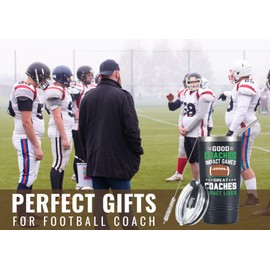 Onebttl Football Coach Gifts, Funny Gift Idea for Appreciation, Christmas, Birthday, 20oz Stainless Steel Insulated Travel Mug - Impact