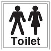 V Safety Gents/Ladies Toilet Door Sign - 200mm x 200mm