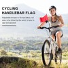 Happyyami 2pcs Bicycle Motorcycle Handlebar Flagpole Stand Racing Outdoor Flag