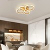 TEMINBU Modern LED Ceiling Light, Gold 4 Rings Flush Mount