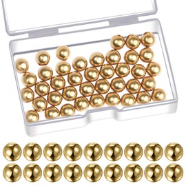 40 pcs 1/4”(6.35mm) Precision Solid Brass Bearing Balls, Brass Balls for Ball Mill, Tumbler, Jewelry, Craft Decorations, Bearings, Valves, Machinery