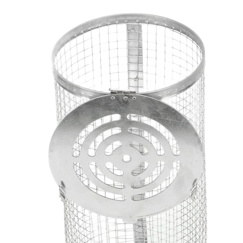 2PCS BBQ Net Tube Stainless Steel Barbecue Grill Basket Rolling