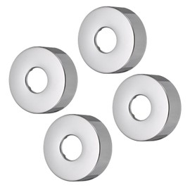 sourcing map 4pcs Shower Arm Flange 60mm/2.4" OD Escutcheon Plate Stainless Steel Round Plumbing Cover Plates for 25mm/1" Dia Water Pipe Faucet Decoration Accessories, Silver Tone
