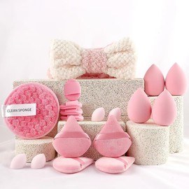 TuneYune Makeup Brush Set 25 Pcs Makeup Tool Set Premium Synthetic Foundation Powder Concealers Eye shadows Blush Makeup Brushes (Pink, 25 Piece Set)