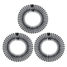 Soft 'N Style Flexible Headbands Stretch Headband Headbands Women (3pc-Black)