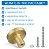WEAVERBIRD 10X Gold Round Knobs Drawer Pulls Cabinet Knobs Aluminum