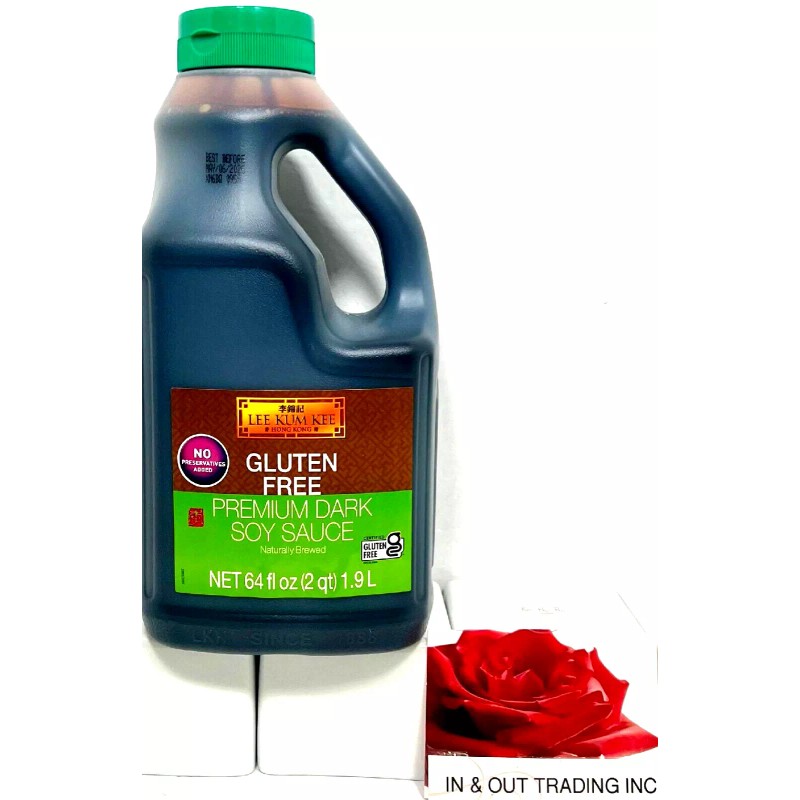 Lee Kum Kee Gluten-Free Premium Dark Soy Sauce 64 oz~Exp