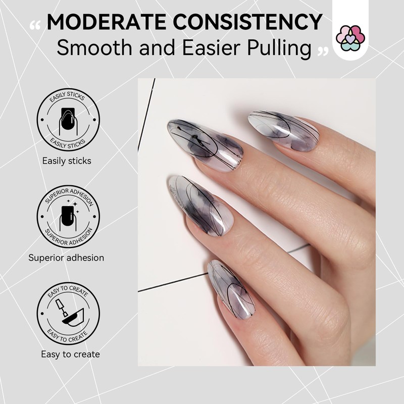 SAVILAND 2 PCS Spider Gel Set: Black & White Spider