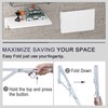 TEAMIX Wall Mounted Folding Table, White Floating Desk for Small