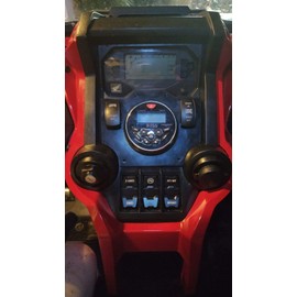 PBR Products compatible with Honda Talon 1000 Dash Plate 3" Marine Radio Mounting Plate 2 switch