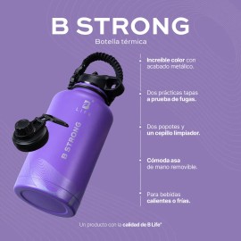 Botella Térmica de Acero Inoxidable B Stong 2L Color Violeta Libre de BPA B Life