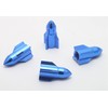 4x Simoni Racing Valve Caps Rocket Rocket Ammunition Colour Blue