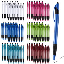 Sayglossy 120 Pack Ballpoint Pens Bulk Retractable Ballpoint Pen 1.0mm Medium Point Black Ink Smooth Writing Soft Gripped No Smear for Teacher School Office Journaling Supplies, 6 Colors