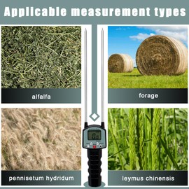 Upgrade TK100H Hay Moisture Tester,Portable Hay Moisture Meter with Bag,Hay Moisture Tester Probe for Forage,Leymus Chinensis,Pennisetum hydridum