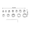 12pcs 3-16mm Stainless Steel Drill Depth Stop Bit Collar Set