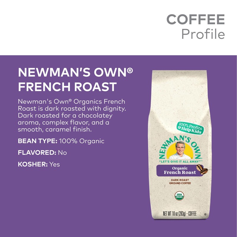 Newman's Own Organics Newman's French Roast, Ground Coffee, Fair Trade