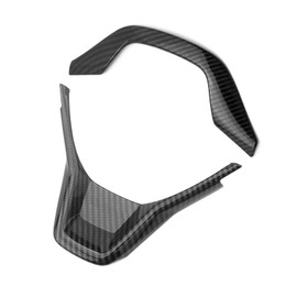 Xotic Tech Car Interior Driver Side Upper & Lower Frame Decoration Cover Trim, Carbon Fiber Style, Compatible with Honda Accord 10th Gen Sedan 2018-2022 (2pcs)