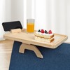 Pine Wood Couch Arm Tray, Sofa Armrest Tray on Side