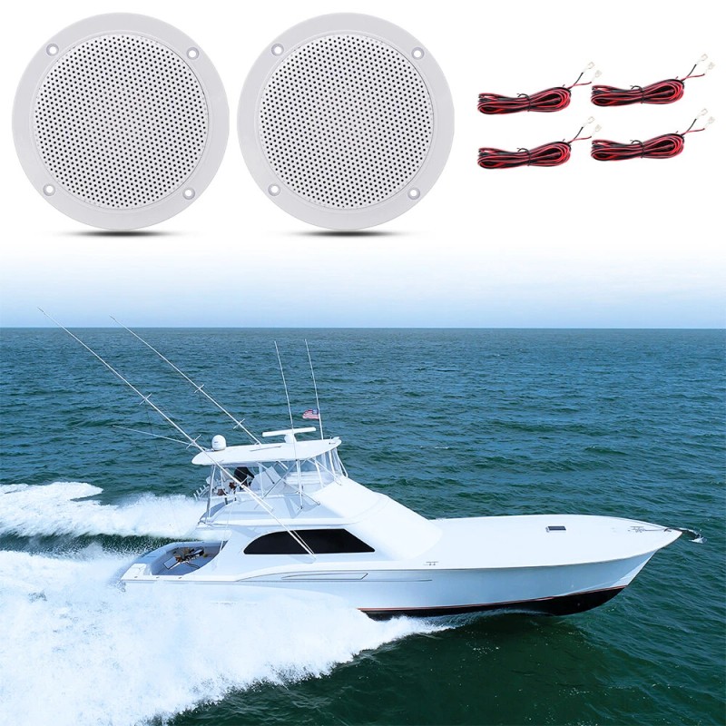 Herdio 4" Marine Waterproof Bluetooth Boat Ceiling Speakers for Bathroom