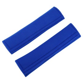 Fdit Cojines Azules para Cinturones de Seguridad, 2 Piezas Fundas Universales de Almohadilla para Hombros con Cierre de Gancho y Bucle para una Conduc