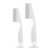 Long Handle Metal Hair Nit Comb Remove Head Nits White