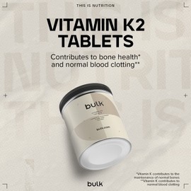 Bulk Vitamin K2 Tablets, 75ug, 90 tablets