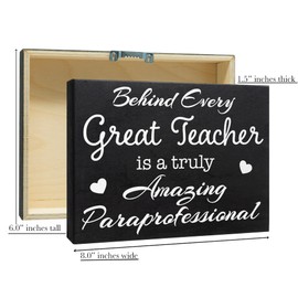 JennyGems Gifts for Paraprofessionals, Paraprofessional Gifts, Meaningful Gift for Paraprofessional, Paraeducator Gift, Wood Sign, Wall Hanging and Tabletop Display, Shelf Accent, American Made