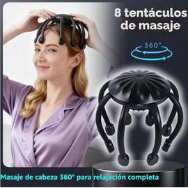 Electric Scalp Massager, 360° Octopus Head Massager Automatic 4 Modes Scalp Stress Relax Device-8 Heads