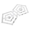 Quilting Ruler, Double Pentagon Quilting Rulers Transparent Acrylic Patchwork Sewing
