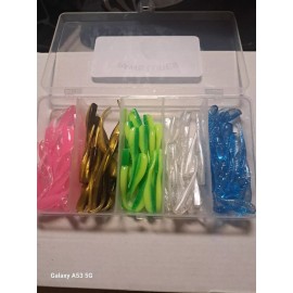 Unbranded 100 1.75 Baby Shad Minnows Free Case 5 Colors