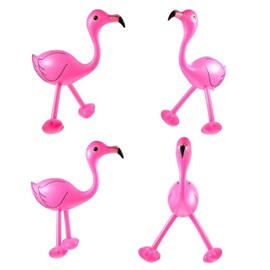 HAICN 4Pcs Inflatable Pink Flamingo Hawaiian Flamingo Party Decorations Blow Up Toy for Summer Pool Beach Party Luau Party Supplies