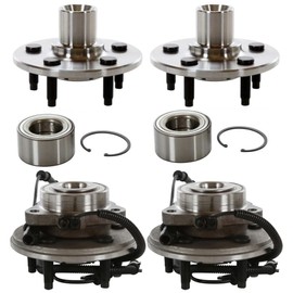 AutoShack Front & Rear Wheel Hub Bearing Assemblies Without ABS Replacement for 2006-2010 Ford Explorer 2007-2010 Ford Explorer Sport Trac 2006-2010 Mercury Mountaineer 4-PC