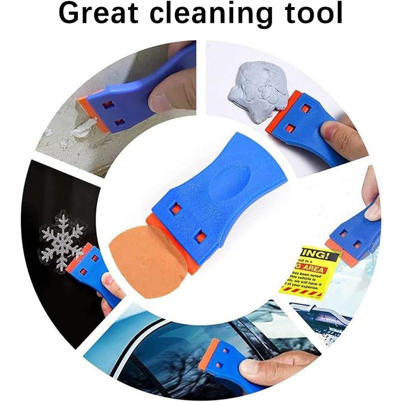 2PCS Plastic Scraper Tool Non-Scratch with 20PCS Blades – Multi-Purpose