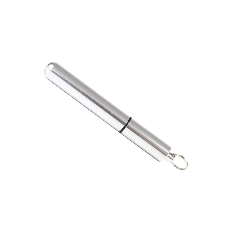 Silver Pocket Toothpick Holder Keychain,Waterproof Mini Toothpick Box Container Lightweight