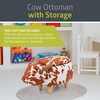 Pearington Cow Ottoman with Storage, Furniture for Living Room, Gameroom,