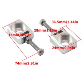 ABCERRSI Rear Axle Blocks Chain Adjuster,Electric Dirt Bike Chain Tensioner Screw for Sur Ron Segway X160 X260(Silver)