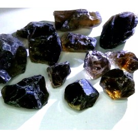 100ct Lot Brown Quartz Rough Spar Crystals Natural Mined Unheated Facet Grade