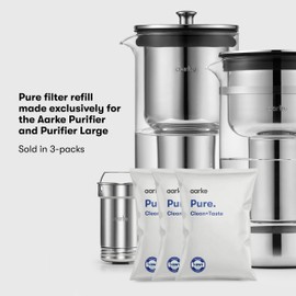aarke Pure Filter Refill Granules - Reduces Heavy Metals for Clean Water, Eco-Friendly, 8-Week Performance, Compatible With Purifier Pitchers (3 Pack)