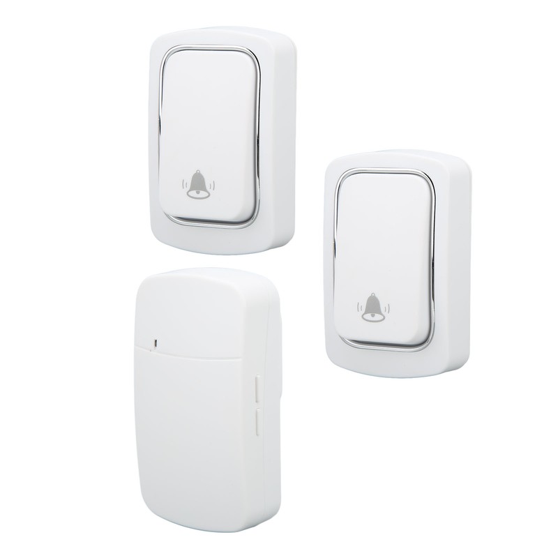 Self Powered Doorbell Set 2 Transmitter Long Range 38 Ringtones