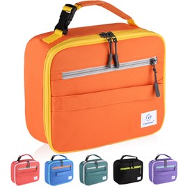 Genteen Lunch Box Lunch Bag for Kids Girls,Insulated Lunch Bag Women,Reusable Lunchbox for School,Work,Outdoor(Orange)