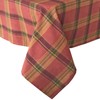 Lintex Autumn Shimmer Plaid Fall and Thanksgiving Fabric Tablecloth, Contemporary