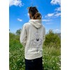 Creme-wei√üer Hoodie Allsehendes Auge (XL)