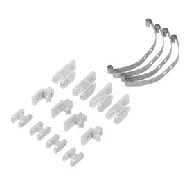 Spring Suspension Bars | Alloy Leaf Spring Suspension Bar Kit | Compatible with WPL B4 24 1/16 RC Cars (Silver)