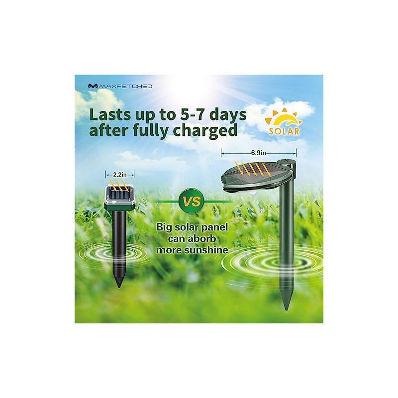 Snake Repellent Solar Powered Ultrasonic Outdoor – Oversized Mole Gopher