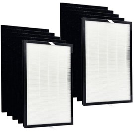 FLT5600 Filter N Replacement for GermGuardian AC5600 AC5600W AC5600WFL AC5600WDLX Air Purifier, 2 Pack H13 True HEPA and 8 Pack Activated Carbon Filter