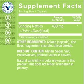 The Vitamin Shoppe Stinging Nettles 480 MG (100 Capsules)