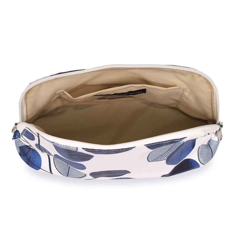 Round Pouch Women's Cute Cosmetics Scandinavian Makeup Pouch L Navy