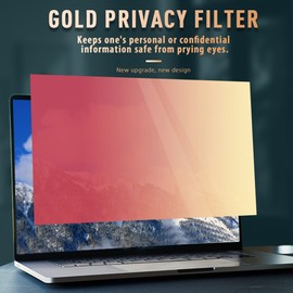 Golden Privacy Screen Filter Reversible High-transmittance 30° Invisible Anti-UV Anti-glare Film for 23'' Monitor with 16:9 Aspect Ratio