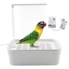 PINVNBY Automatic Bird Bath with Pump,Parrot Bathtub Shower Parakeet Bath