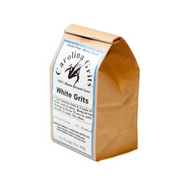 Carolina Grits Company Traditionally Stone Ground Carolina White Grits, non-GMO, Whole Grain and Gluten Free - 2 Packs (2 Pounds Total)